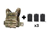 Wosport Lightweight SPC Tactical Vest + 3x Tiger Kangaroo Pouch Combo