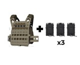 Wosport Lightweight SPC Tactical Vest + 3x Tiger Kangaroo Pouch Combo