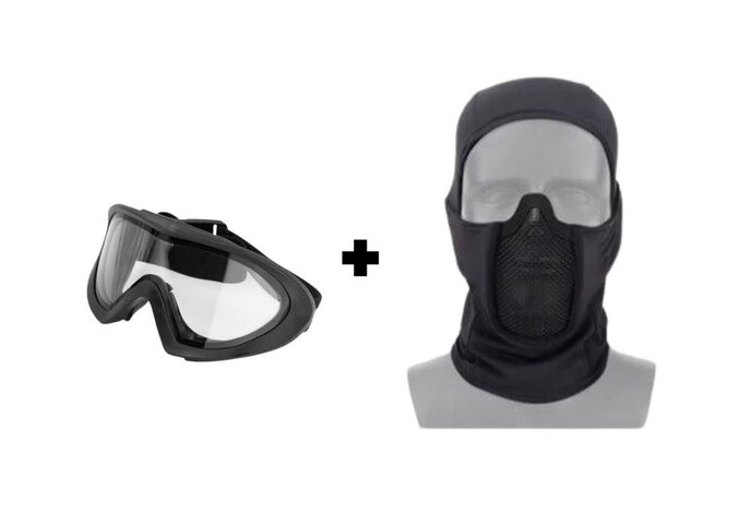Valken Kilo Thermal Goggles + Wosport Steel Mesh Shadow Fighter Balaclava Combo