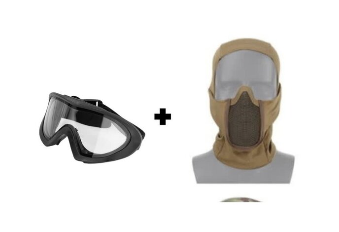 Valken Kilo Thermal Goggles + Wosport Steel Mesh Shadow Fighter Balaclava Combo