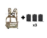 Wosport Lightweight SPC Tactical Chest Rig + 3x Tiger Kangaroo Pouch Combo