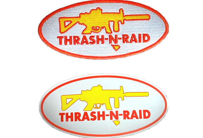 Tactical Outfitters Thrash-N-Raid Morale Patch and Sticker Set