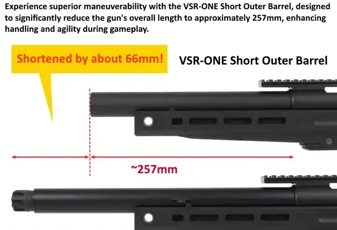 PSS VSR-ONE Short Barrel Kit 120mm