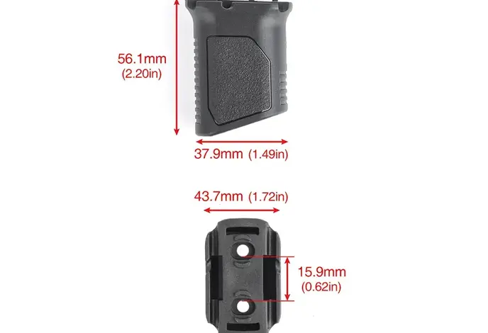 Angled Vertical Grip with Cable Guide, M-LOK
