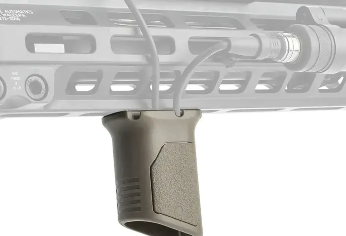 Angled Vertical Grip with Cable Guide, M-LOK