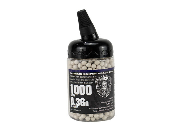 Airsoft Extreme AEX 0.36 BBs 1000 Count Bottle