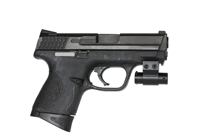 NcSTAR compact red laser with weaver mount