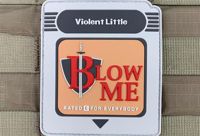 Violent Little Machine Shop BLOW ME NINTENDO CARTRIDGE Morale Patch