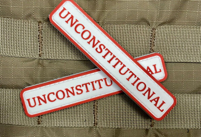 Violent Little Machine Shop Unconstitutional PVC Morale Patch