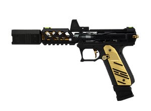 Airsoft Extreme AEX Custom KOGANE NO YARI Action Army AAP-01 Gas Blowback Custom Gun, Black / Gold