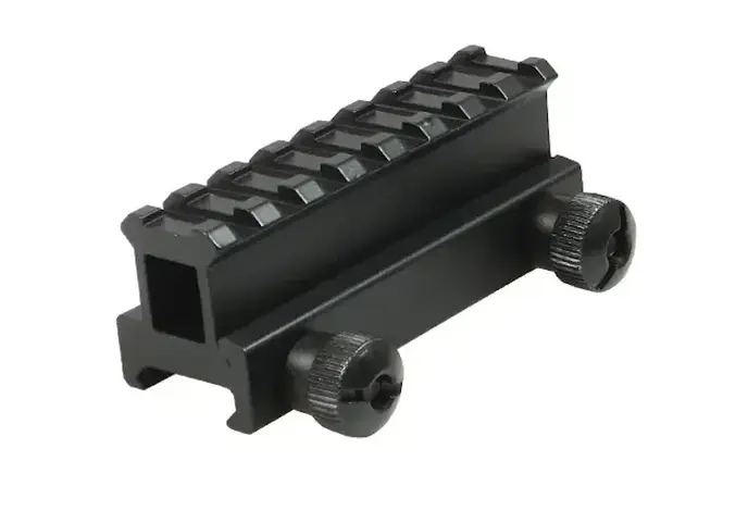 XTS 8 slot see through 1" riser weaver mount, aluminum