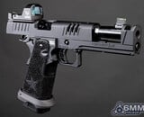 6mmProShop Staccato Licensed XC 2011 Gas Blowback T8 Airsoft Pistol w/ Muzzle Compensator