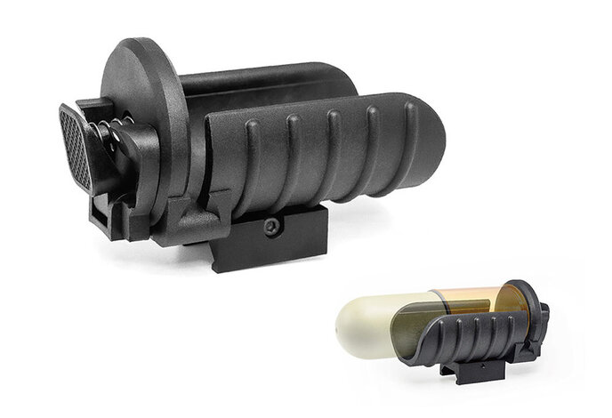 Action Army Nano Grenade Launcher, Rail Mounted, Black