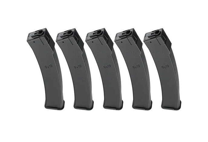 Arcturus PP19-01 30/95 rd variable midcap magazine, black, 5 pack