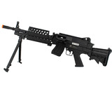 Cybergun FN M249 Mk46 featherweight electric rifle w/2500 rd box mag, 350 fps version