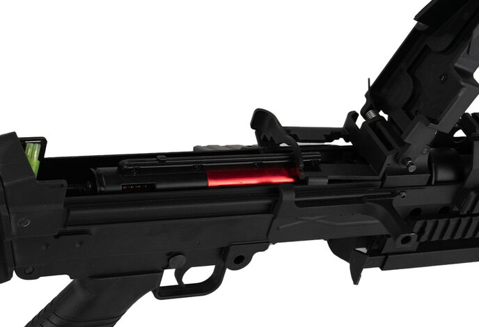 Cybergun FN M249 Mk46 featherweight electric rifle w/2500 rd box mag, 350 fps version