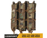 Wosport Tiger Type Long Magazine Pouch, Triple