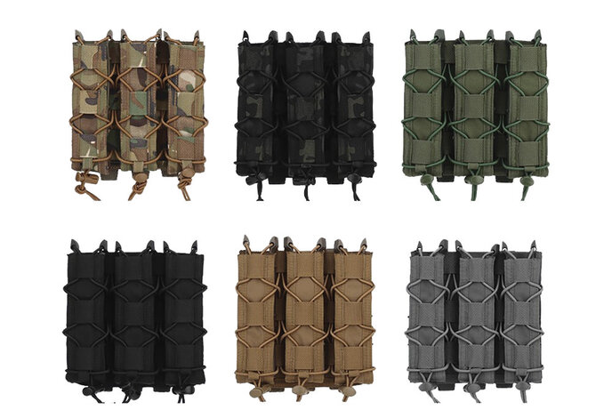 Wosport Tiger Type Long Magazine Pouch, Triple