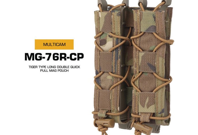 Wosport Tiger Type Long Magazine Pouch, Double