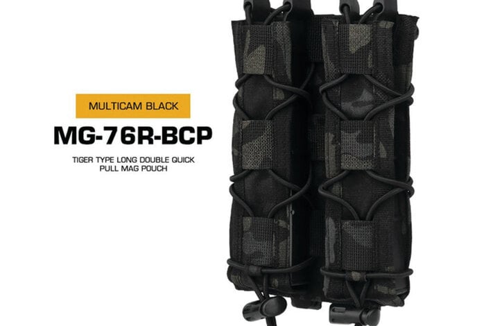 Wosport Tiger Type Long Magazine Pouch, Double