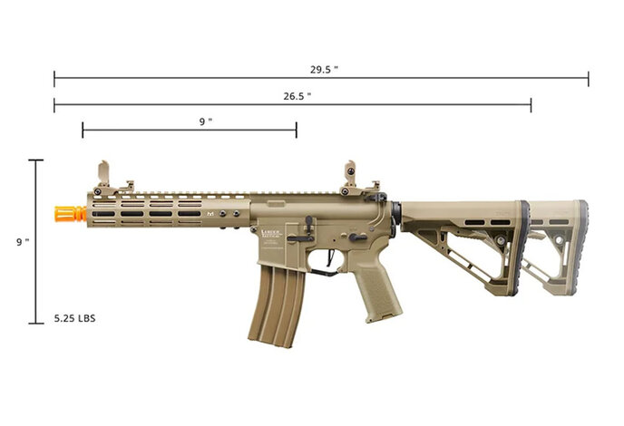 Lancer Tactical Archon 9" M-LOK Proline Series M4 Airsoft Rifle w/ Delta Stock (Color: Two-Tone)