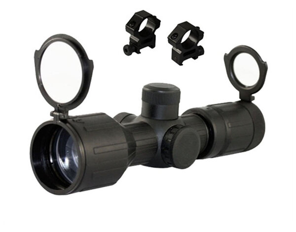 Aimsports Aimsports 3-9X40 rubber coated scope, dual illumination w/rings