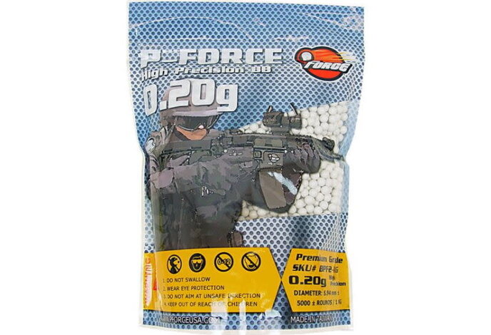 P-Force 0.20g Super Premium BBs 1kg / 5,000ct White