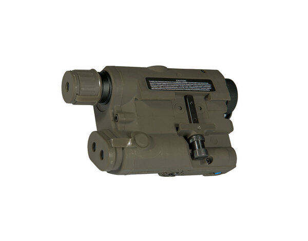 UK Arms UKARMS AN/PEQ15 LED/IR light w/green Laser, OD green case