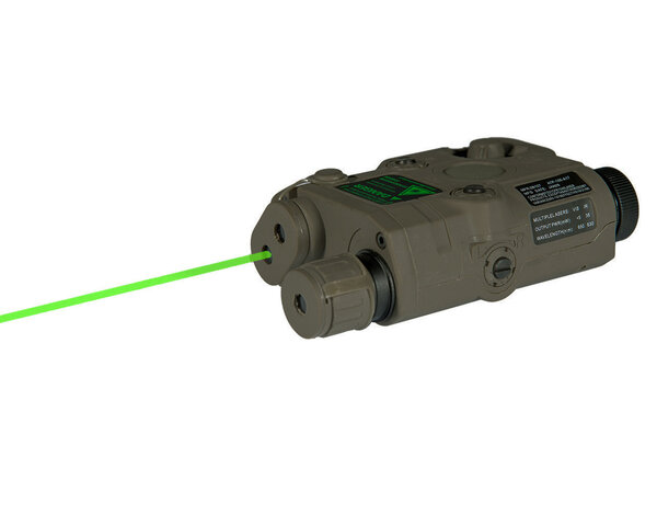 UK Arms UKARMS AN/PEQ15 LED/IR light w/green Laser, OD green case