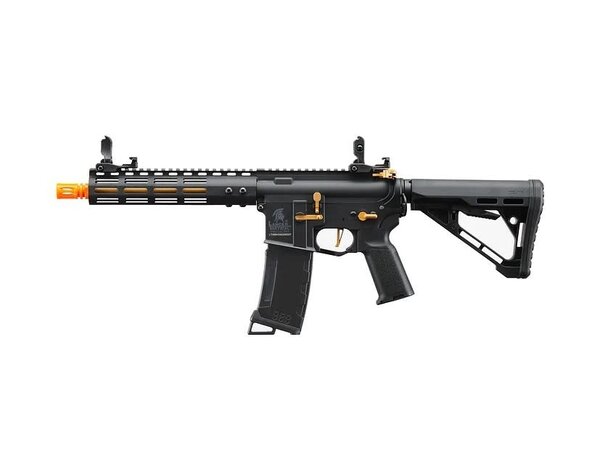 Lancer Tactical Lancer Tactical Gen 3 Archon 9" M-LOK M4 Airsoft Rifle w/ Delta Stock (Black & Gold)