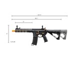 Lancer Tactical Lancer Tactical Gen 3 Archon 9" M-LOK M4 Airsoft Rifle w/ Delta Stock (Black & Gold)