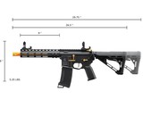 Lancer Tactical Gen 3 Archon 9" M-LOK M4 Airsoft Rifle w/ Delta Stock (Black & Gold)
