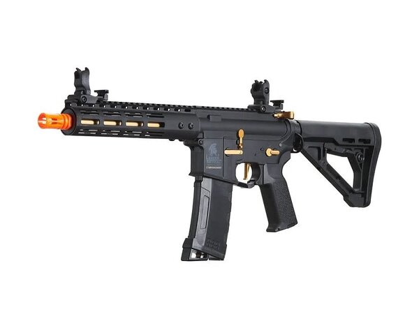 Lancer Tactical Lancer Tactical Gen 3 Archon 9" M-LOK M4 Airsoft Rifle w/ Delta Stock (Black & Gold)