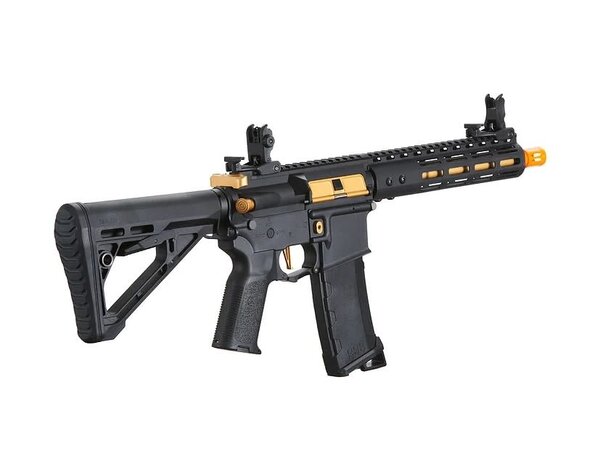 Lancer Tactical Lancer Tactical Gen 3 Archon 9" M-LOK M4 Airsoft Rifle w/ Delta Stock (Black & Gold)