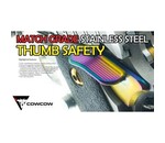 CowCow CowCow Match Grade Stainless Thumb Safety Set for Tokyo Marui Hi Capa / 1911 Rainbow