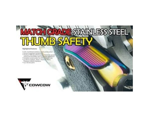 CowCow CowCow Match Grade Stainless Thumb Safety Set for Tokyo Marui Hi Capa / 1911 Rainbow