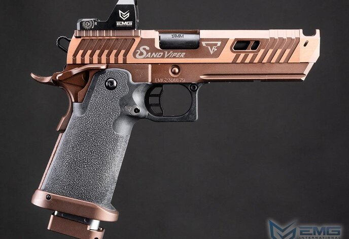 EMG TTI Sand Viper 2011 Select Fire Pistol Green Gas