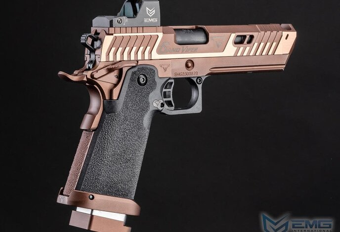 EMG TTI Sand Viper 2011 Select Fire Pistol Green Gas