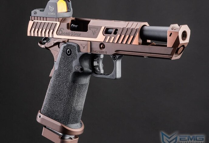 EMG TTI Sand Viper 2011 Select Fire Pistol Green Gas