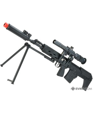 Cyma CYMA Standard SVU Airsoft Bullpup Sniper Rifle AEG with Integrated Bipod