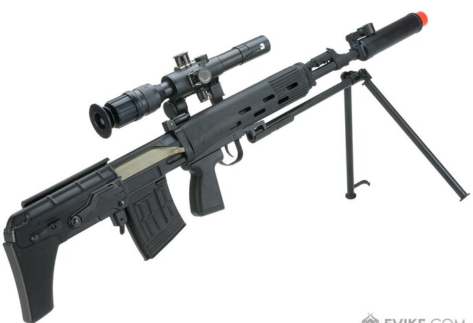 CYMA Standard SVU Airsoft Bullpup Sniper Rifle AEG with Integrated Bipod