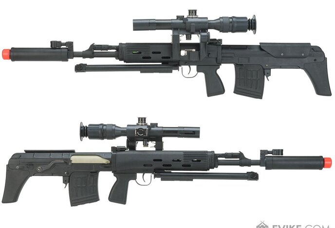 CYMA Standard SVU Airsoft Bullpup Sniper Rifle AEG with Integrated Bipod