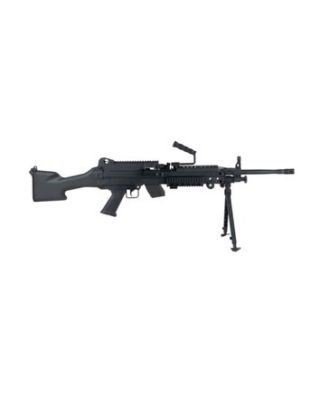 Cybergun Cybergun FN Licensed M249 E2 Full Stock "Featherweight" Airsoft Machine Gun 400 FPS w/2500 rd box magazine