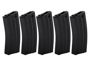 Lancer Tactical Lancer Tactical 300rd HiCap Magazine for M4 AEG, Black, 5 Pack