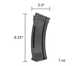Arcturus AK MOD1 30/130 rd windowed EMM magazine, black