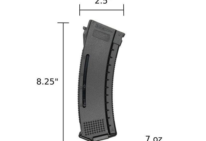 Arcturus AK MOD1 30/130 rd windowed EMM magazine, black