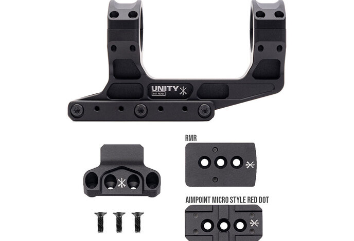 PTS Unity Tactical FAST LPVO Optics Mount Set (RMR and Aimpoint RDS Offset Mounts Included)