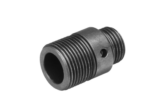 CTM TAC steel 11mm to 14mm thread adapter, black