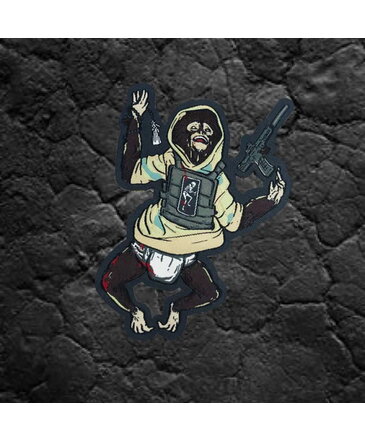 Weapons Grade Waifus Ed’s Manifesto - Sneakreaper Industries - “El Mono Sicario” Die Cut Morale Patch & Sticker