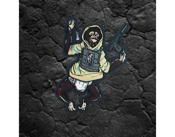 Weapons Grade Waifus Ed’s Manifesto - Sneakreaper Industries - “El Mono Sicario” Die Cut Morale Patch & Sticker